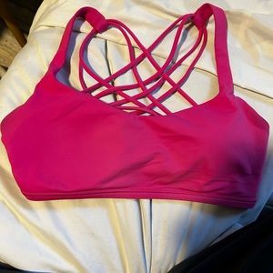 Lululemon free to be wild bra size 10 sonic pink